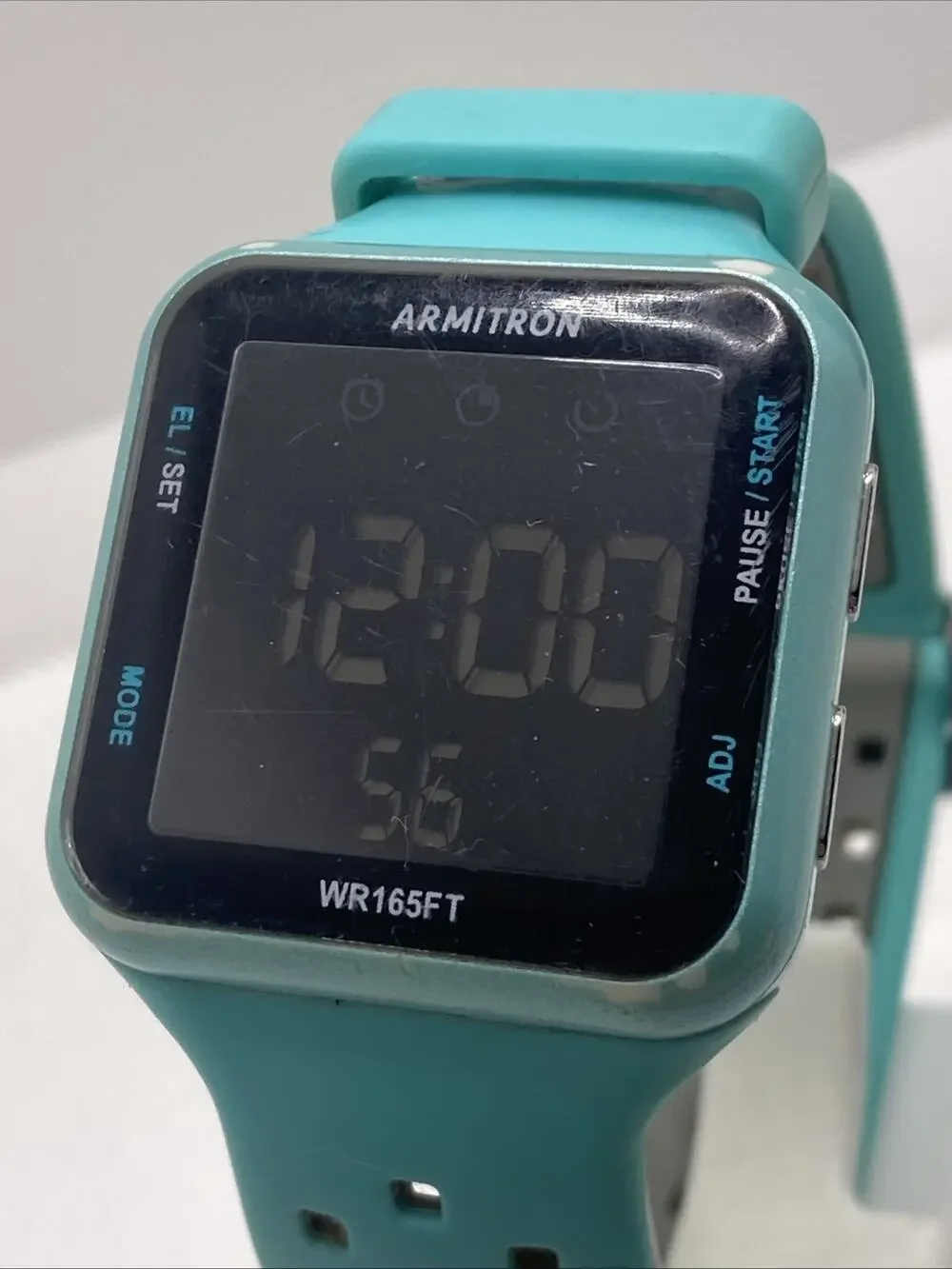 Armitron Womens Teal Sports Watch Works New Battery